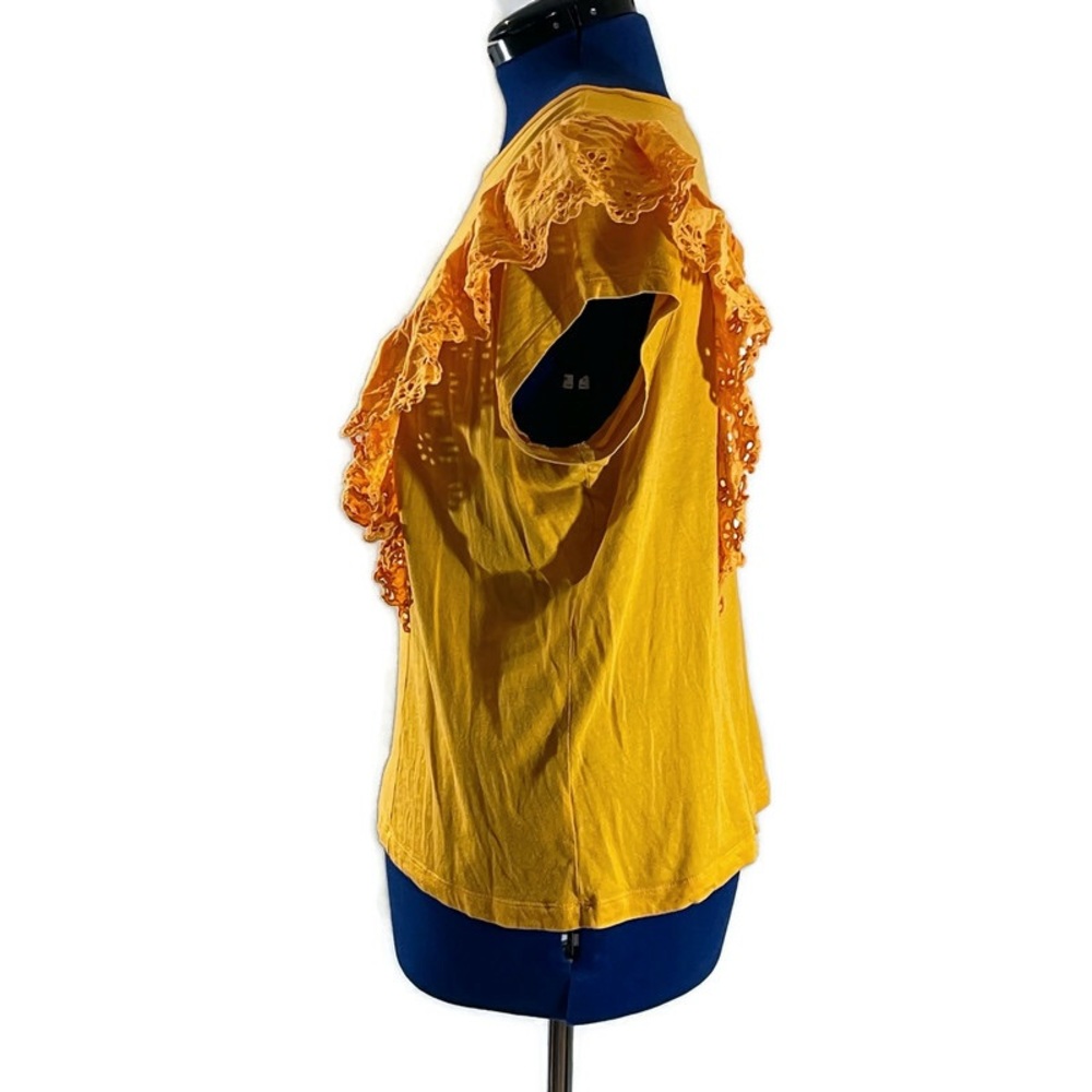 Rachel Parcell Ruffled Orange T-Shirt - Picture 7 of 9